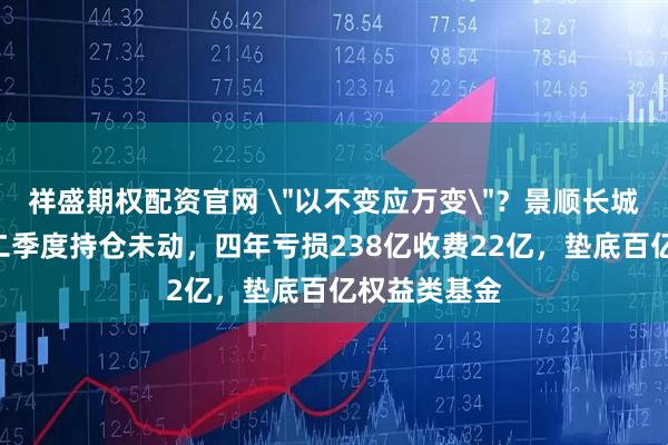 祥盛期权配资官网 ＂以不变应万变＂？景顺长城新兴成长A二季度持仓未动，四年亏损238亿收费22亿，垫底百亿权益类基金